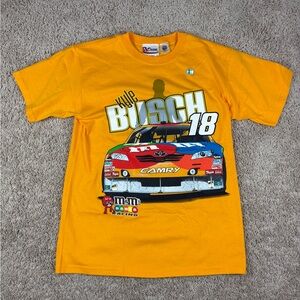 2010 Chase Authentics Kyle Busch M&M Nascar Shirt Yellow Size Medium